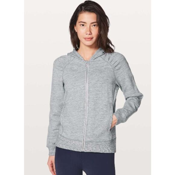 Lululemon Cool & Collected Jacket Heathered Space Dyed Nimbus sz 8 - Picture 1 of 14